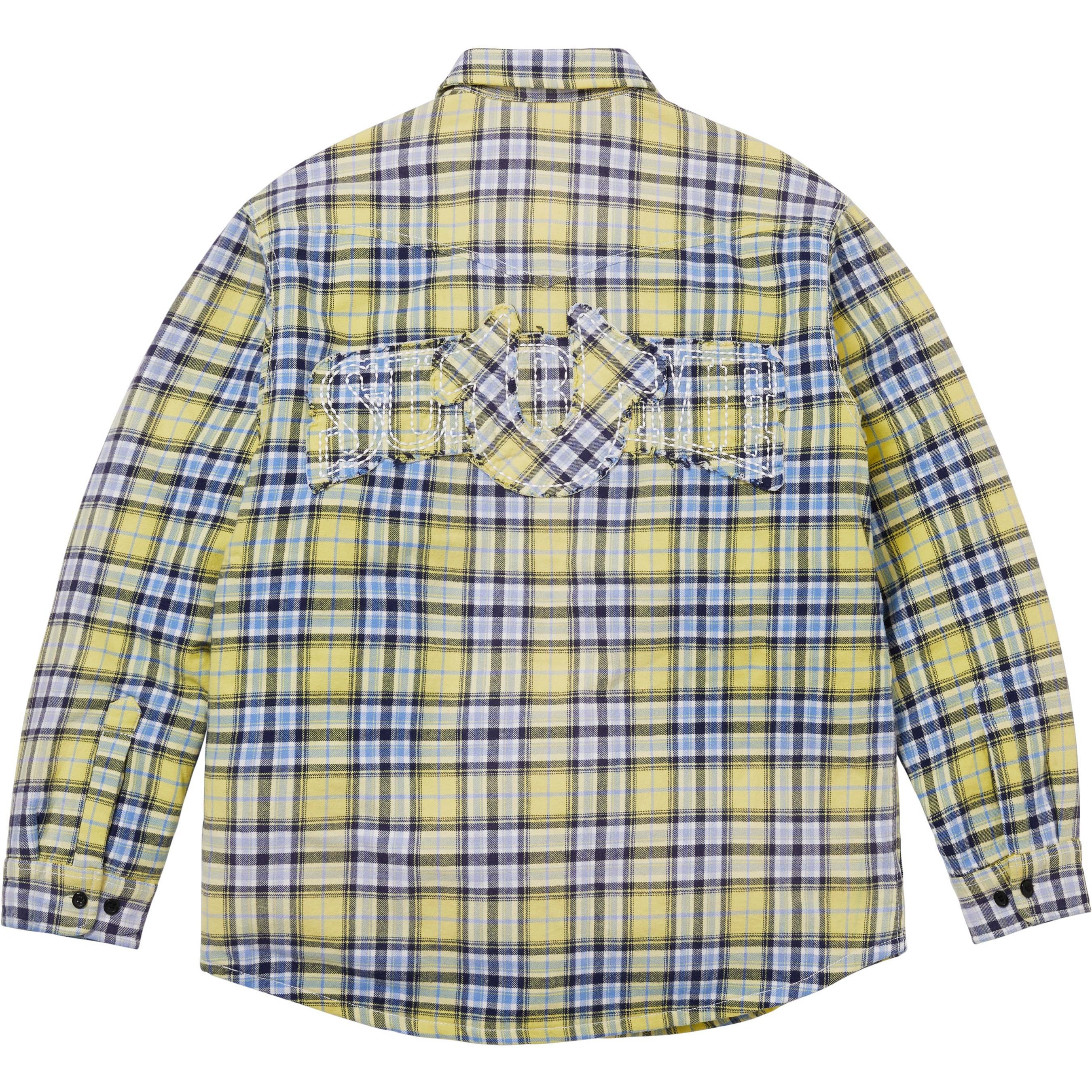 Supreme Supreme True Religion Quilted Lined Plaid Flannel Shirt (FW25) - Yellow - $178