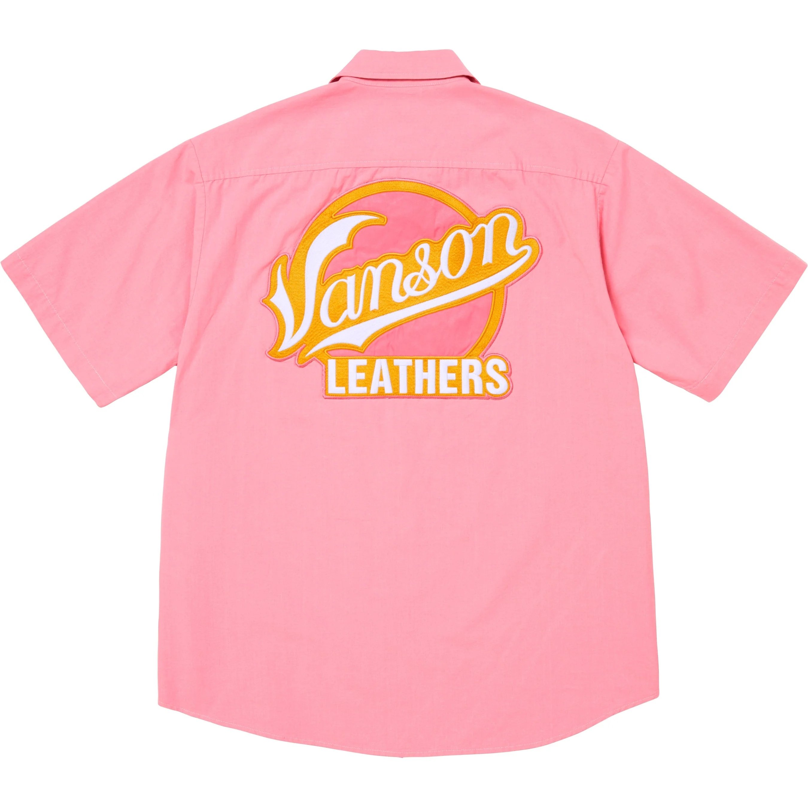 Supreme Supreme Vanson Leathers S S Work Shirt (FW25) - Pink - $178