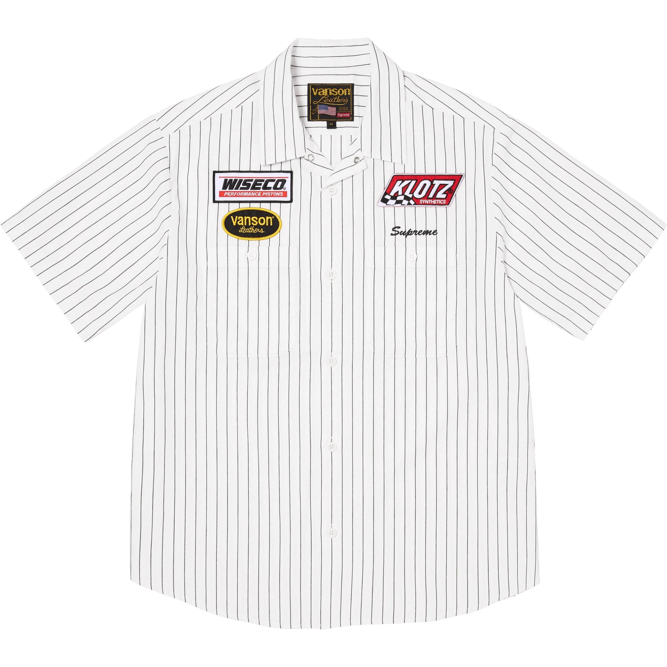 Supreme Vanson Leathers S S Work Shirt (FW25) - $178