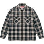 Supreme Thermal Lined Zip Up Flannel Shirt (FW25) - Black