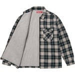 Supreme Thermal Lined Zip Up Flannel Shirt (FW25) - Black