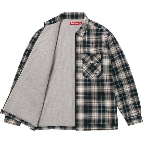 Thermal Lined Zip Up Flannel Shirt - Supreme Thermal Lined Zip Up Flannel Shirt - Supreme