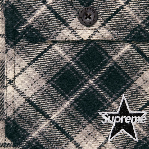 Thermal Lined Zip Up Flannel Shirt - Supreme