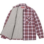 Supreme Thermal Lined Zip Up Flannel Shirt (FW25) - Pink