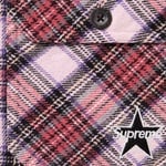 Supreme Thermal Lined Zip Up Flannel Shirt (FW25) - Pink