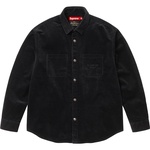 Supreme Wide Wale Corduroy Snap Shirt (FW25) - Black