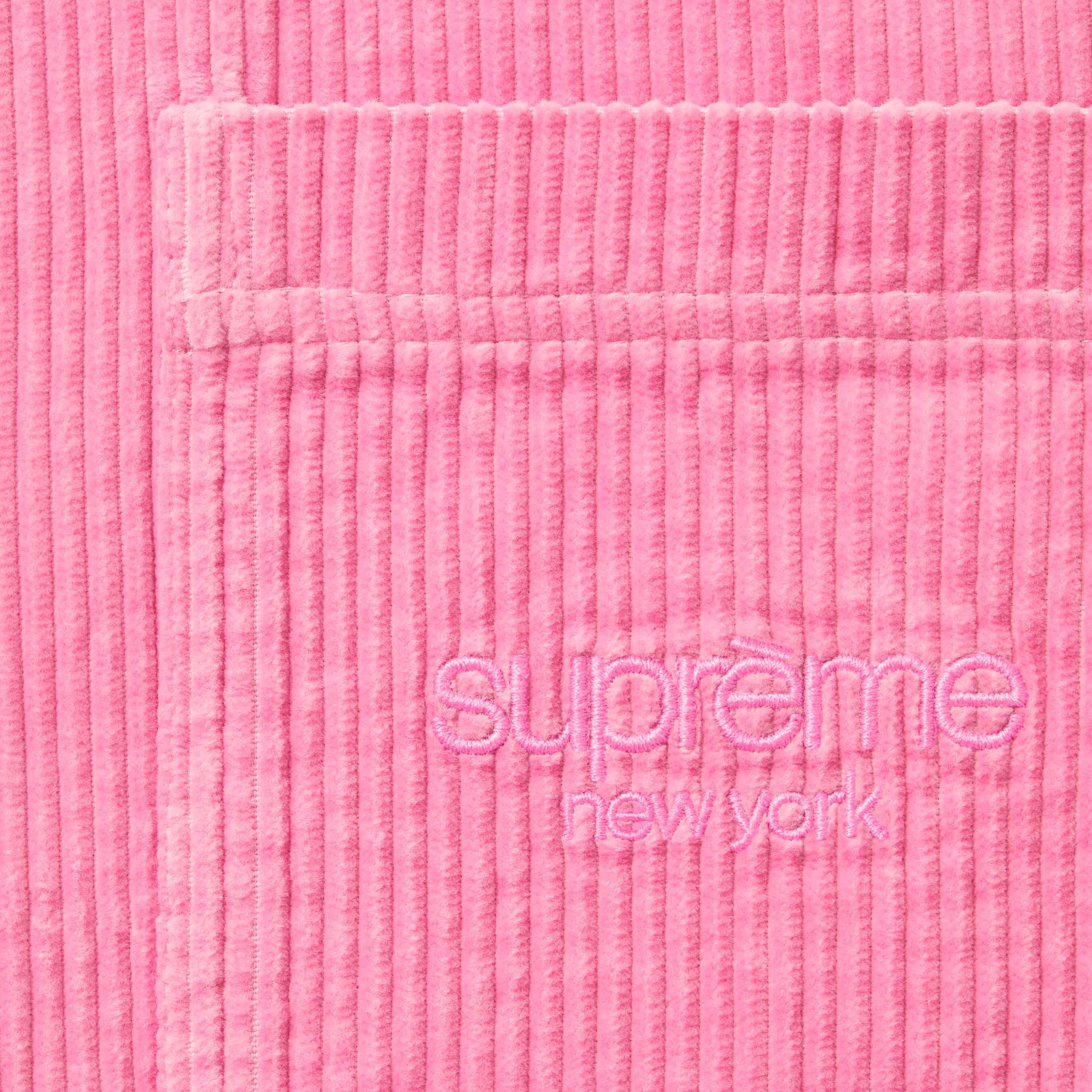 Supreme Wide Wale Corduroy Snap Shirt (FW25) - Pink - $178