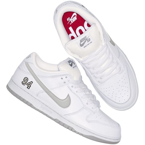 Supreme®/Nike SB Dunk Low White - fall/winter 2025 - Supreme
