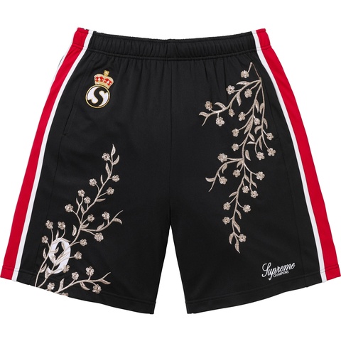 Supreme Floral Soccer Short - Black