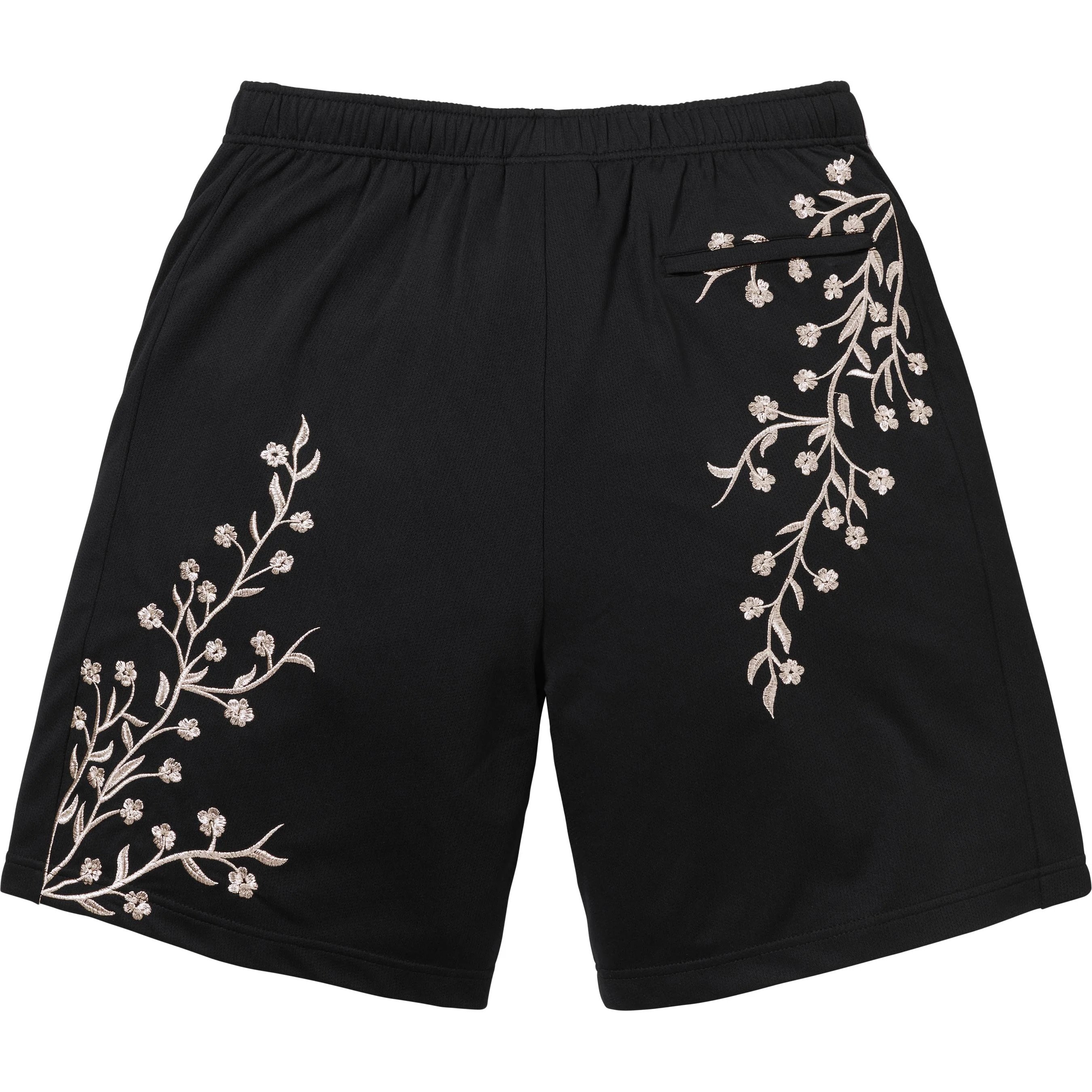 Supreme Floral Soccer Short (FW25) - Black - $128