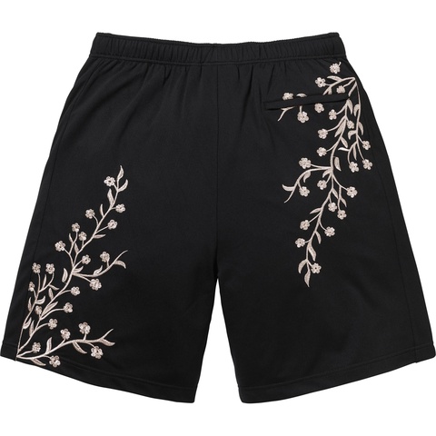 Supreme Floral Soccer Short - Black