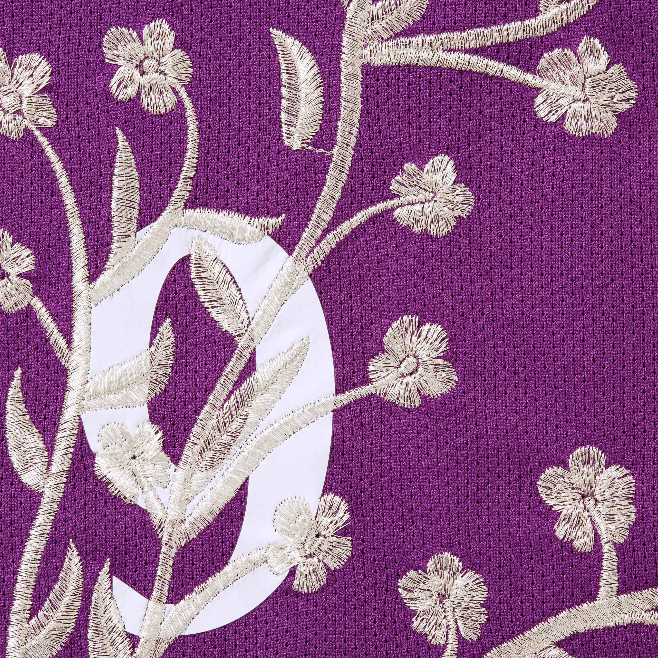 Supreme Floral Soccer Short (FW25) - Purple - $128