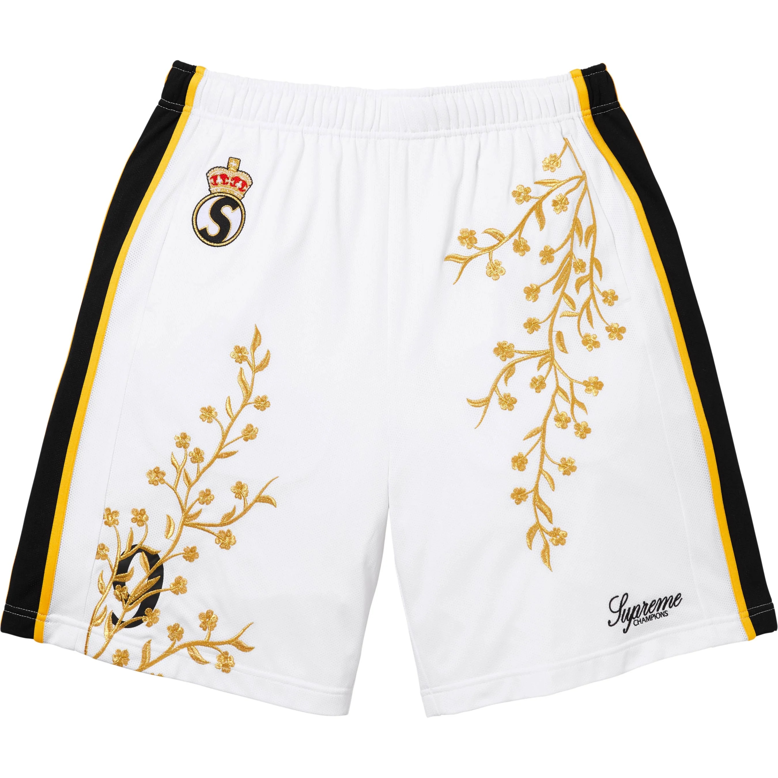Supreme Floral Soccer Short (FW25) - White - $128
