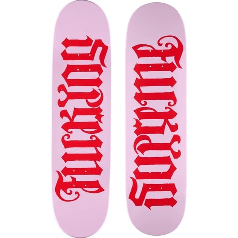 Supreme Ambigram Skateboard - Pink - 8.5” x 32.25”