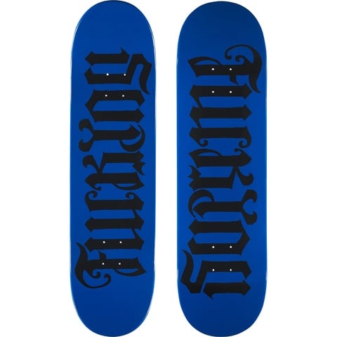 Supreme Ambigram Skateboard - Blue - 8.375” x 32.125”