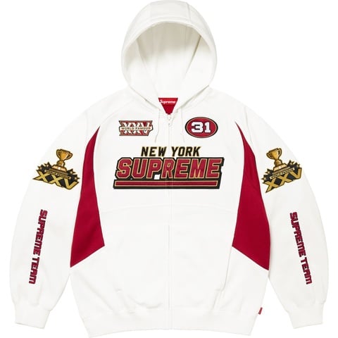 Football Zip Up Hooded Sweatshirt - Supreme