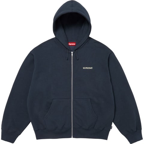 Supreme IDGAF Zip Up Hooded Sweatshirt - Navy