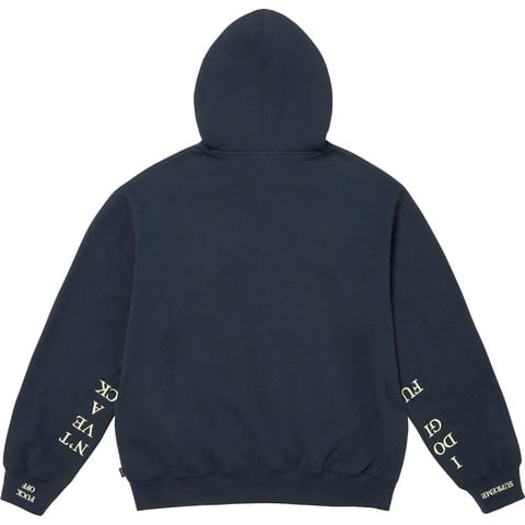 Supreme IDGAF Zip Up Hooded Sweatshirt 紺 IDGAF Zip Up Hooded Sweatshirt - fall/winter 2025 - Supreme