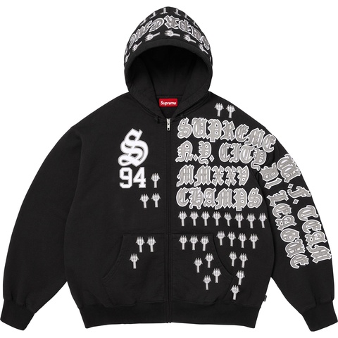 League Champs Zip Up Hooded Sweatshirt - Supreme