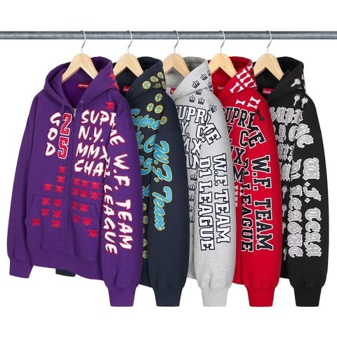 Supreme パーカー ネイビー 2025 Champs League Champs Zip Up Hooded Sweatshirt - Supreme