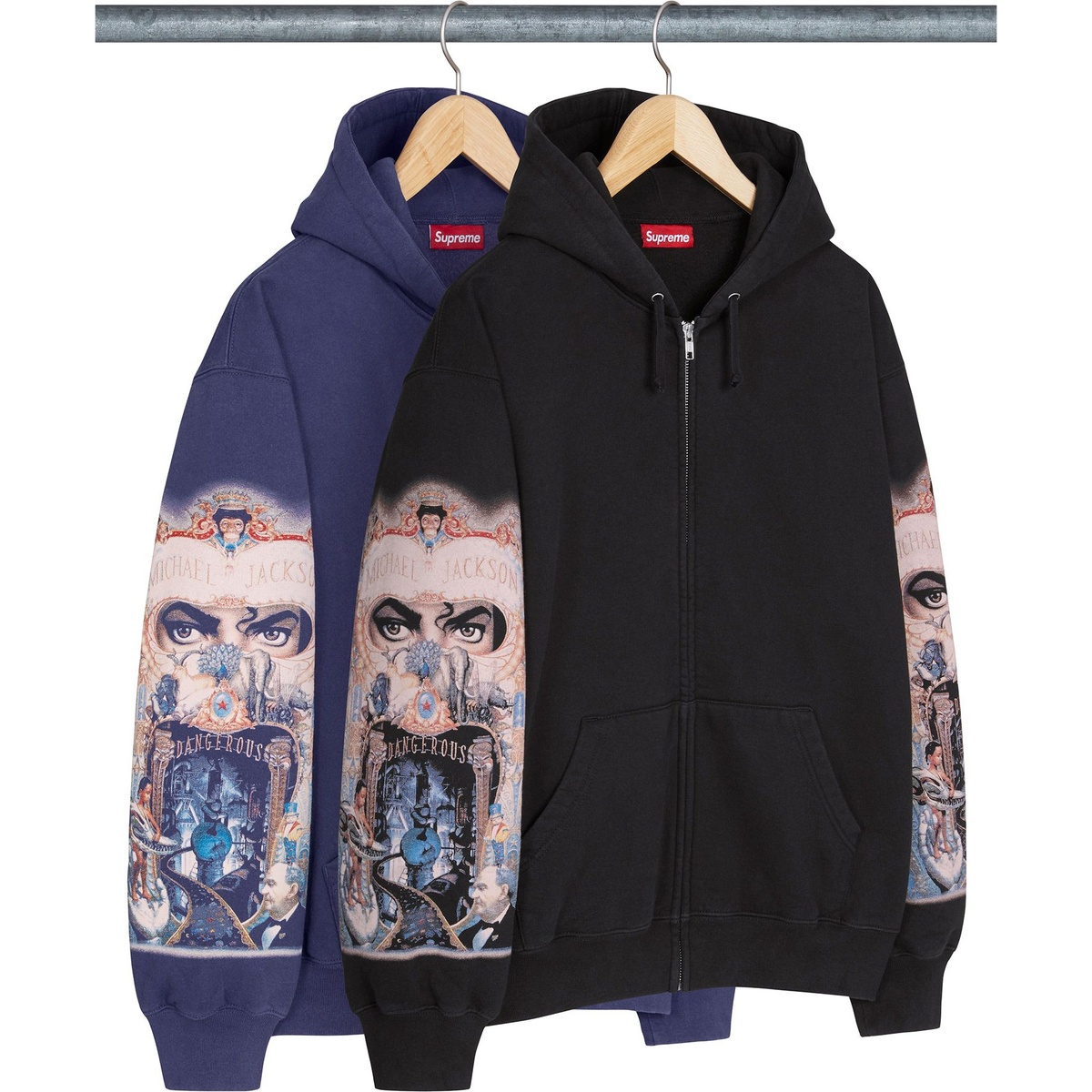 Michael Jackson® Dangerous Zip Up Hooded Sweatshirt - SupremeCommunity