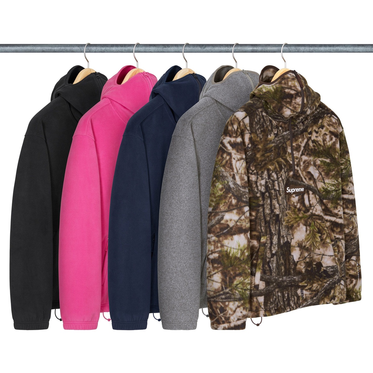 Polartec® Face Mask Half Zip Hooded Sweatshirt - SupremeCommunity