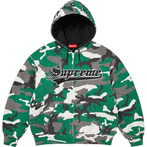 Quilted Zip Up Hooded Sweatshirt - Supreme