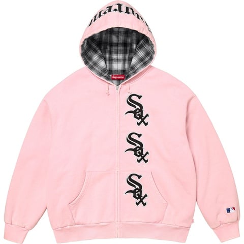 Supreme Supreme®/Chicago White Sox™ Zip Up Hooded Sweatshirt - Light Pink