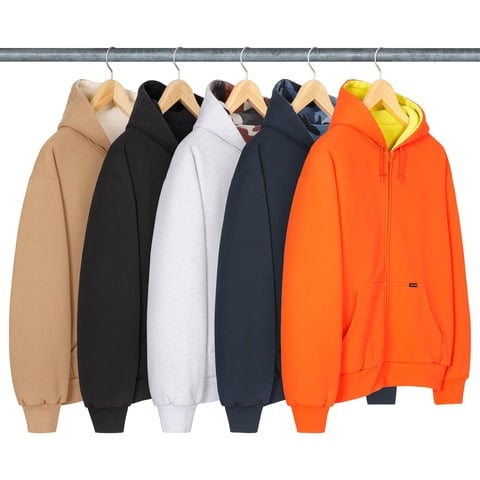 Reversible Work Zip Up Hooded Sweatshirt - Supreme