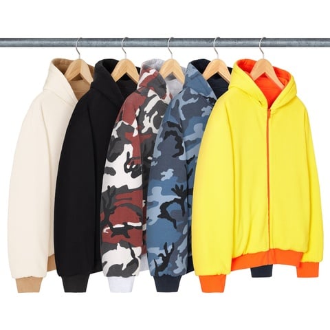 Reversible Work Zip Up Hooded Sweatshirt - Supreme