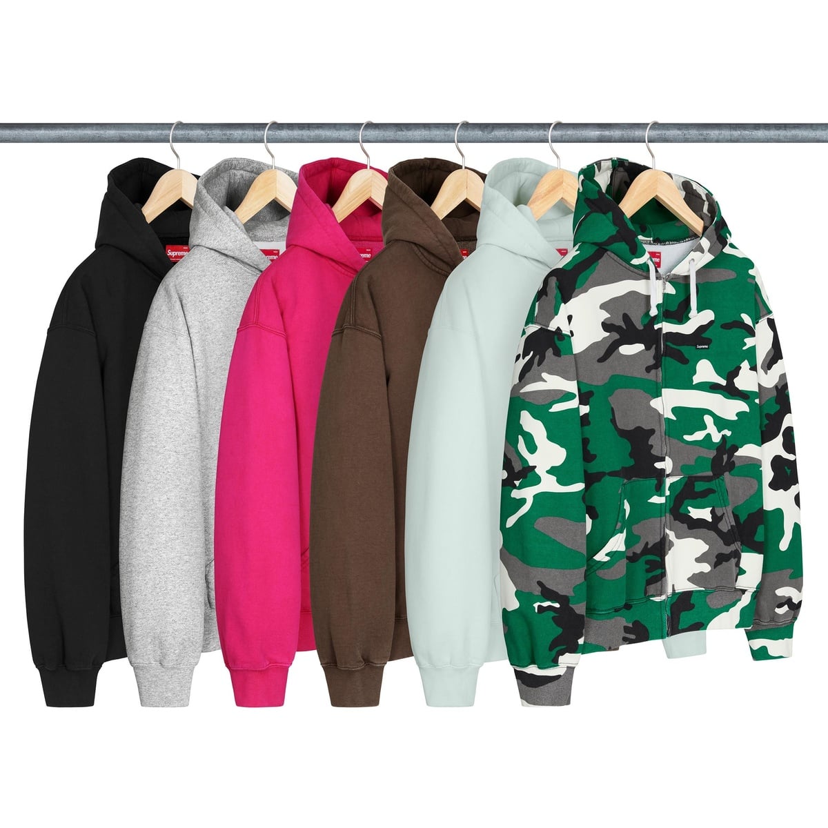 Small Box Zip Up Hooded Sweatshirt - SupremeCommunity