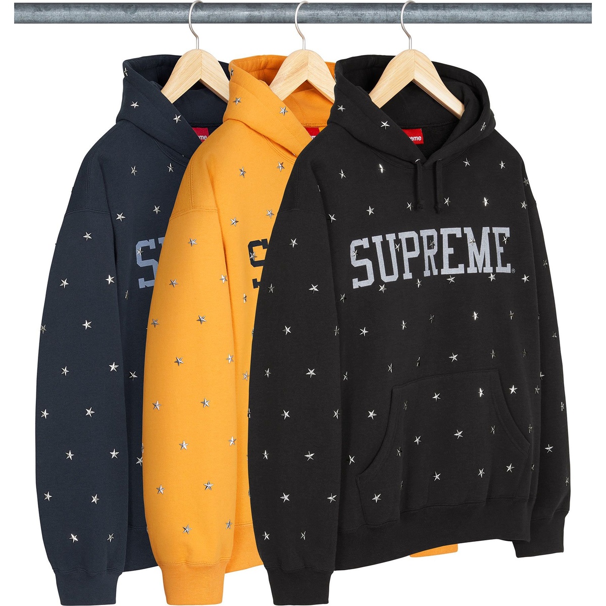 Stars Studded Hooded Sweatshirt - SupremeCommunity