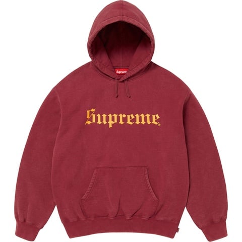 Washed Old English Hooded Sweatshirt - Supreme