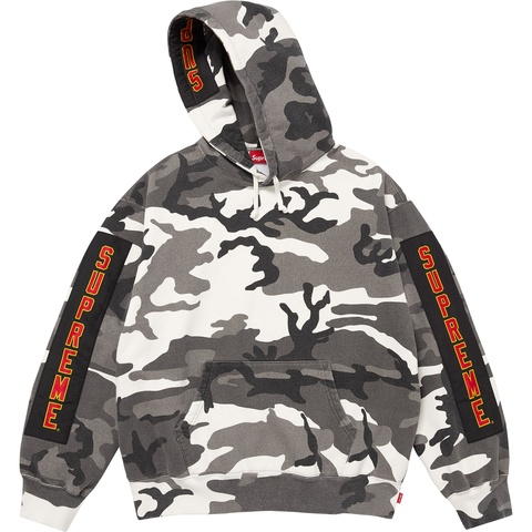 Supreme Woven Patches Hooded Sweatshirt - Snow Camo