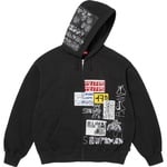 Supreme 176 Zip Up Hooded Sweatshirt (FW25) - Black