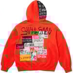 Supreme 176 Zip Up Hooded Sweatshirt (FW25) - Bright Orange