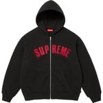 Supreme Arc Thermal Lined Zip Up Hooded Sweatshirt (FW25) - Black
