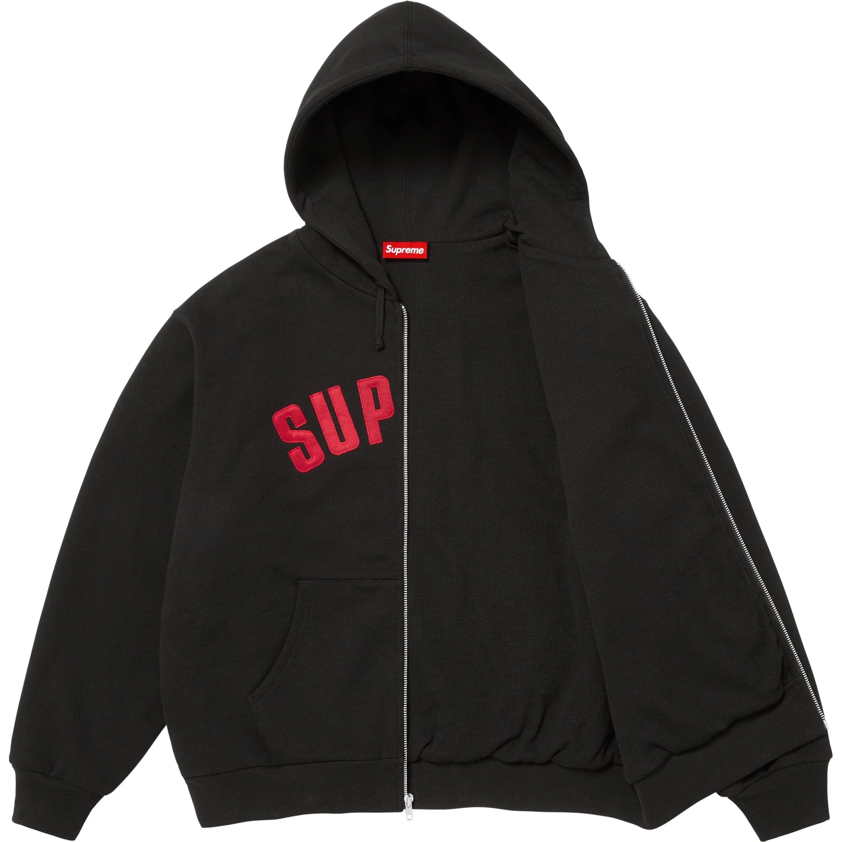 Supreme Arc Thermal Lined Zip Up Hooded Sweatshirt (FW25) - $198