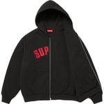 Supreme Arc Thermal Lined Zip Up Hooded Sweatshirt (FW25) - Black