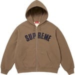 Supreme Arc Thermal Lined Zip Up Hooded Sweatshirt (FW25) - Dusty Brown