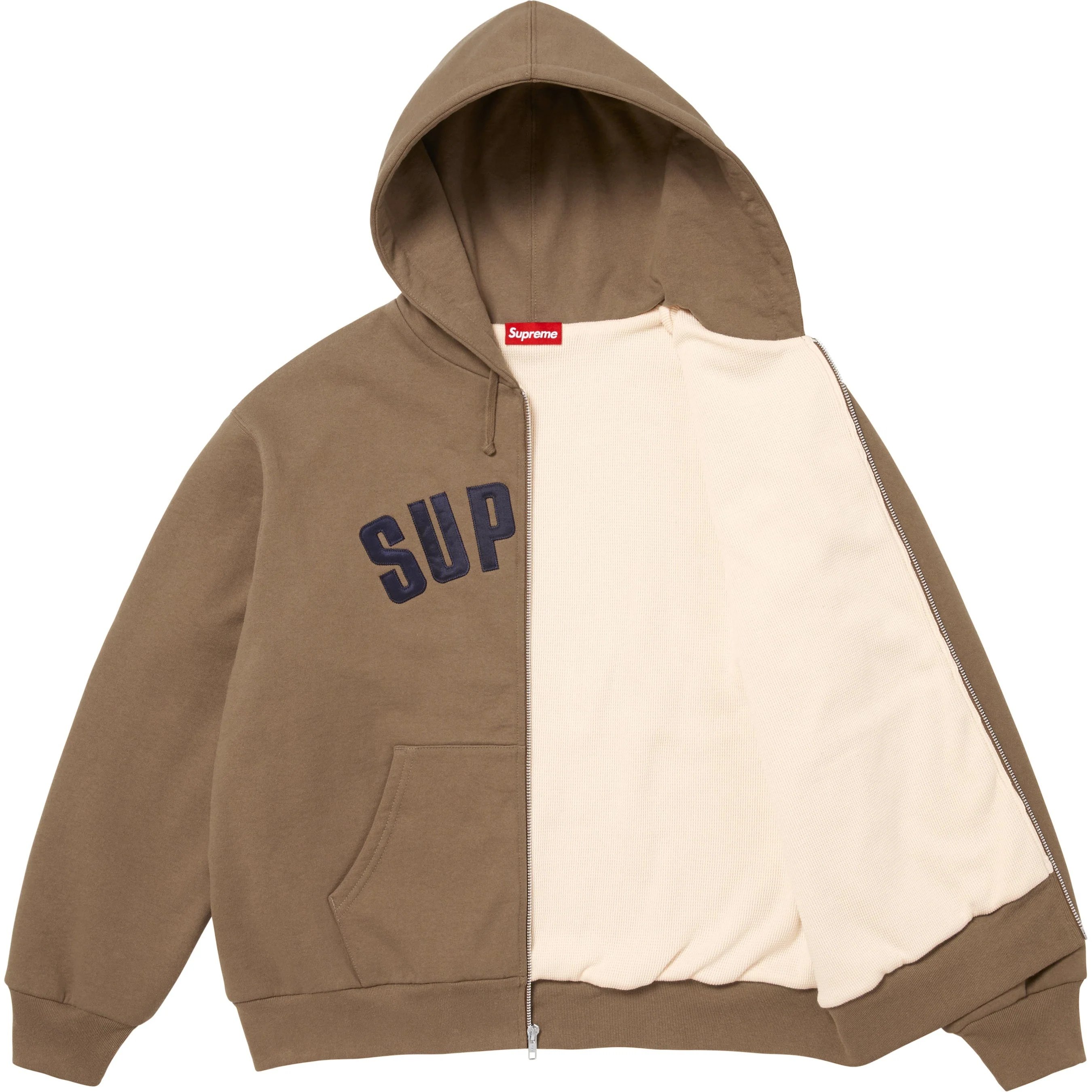 Supreme Arc Thermal Lined Zip Up Hooded Sweatshirt (FW25) - $198