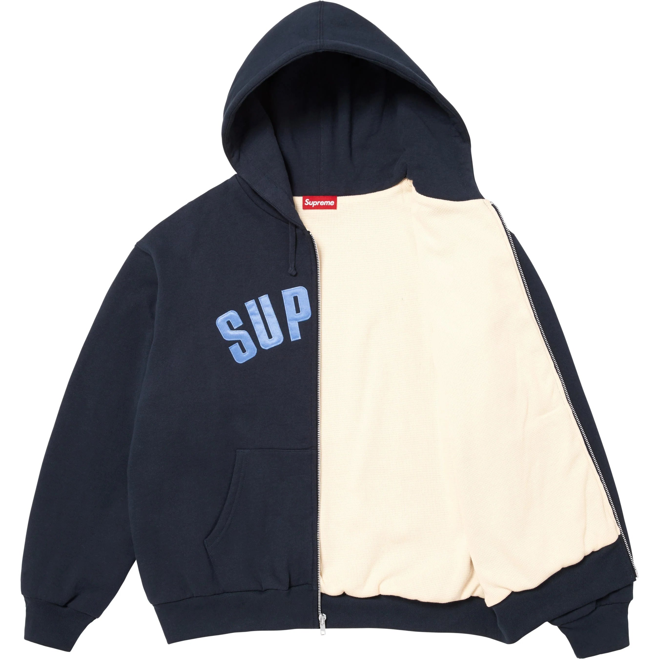 Supreme Arc Thermal Lined Zip Up Hooded Sweatshirt (FW25) - $198
