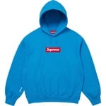 Supreme Box Logo Hooded Sweatshirt (FW25) - Cyan