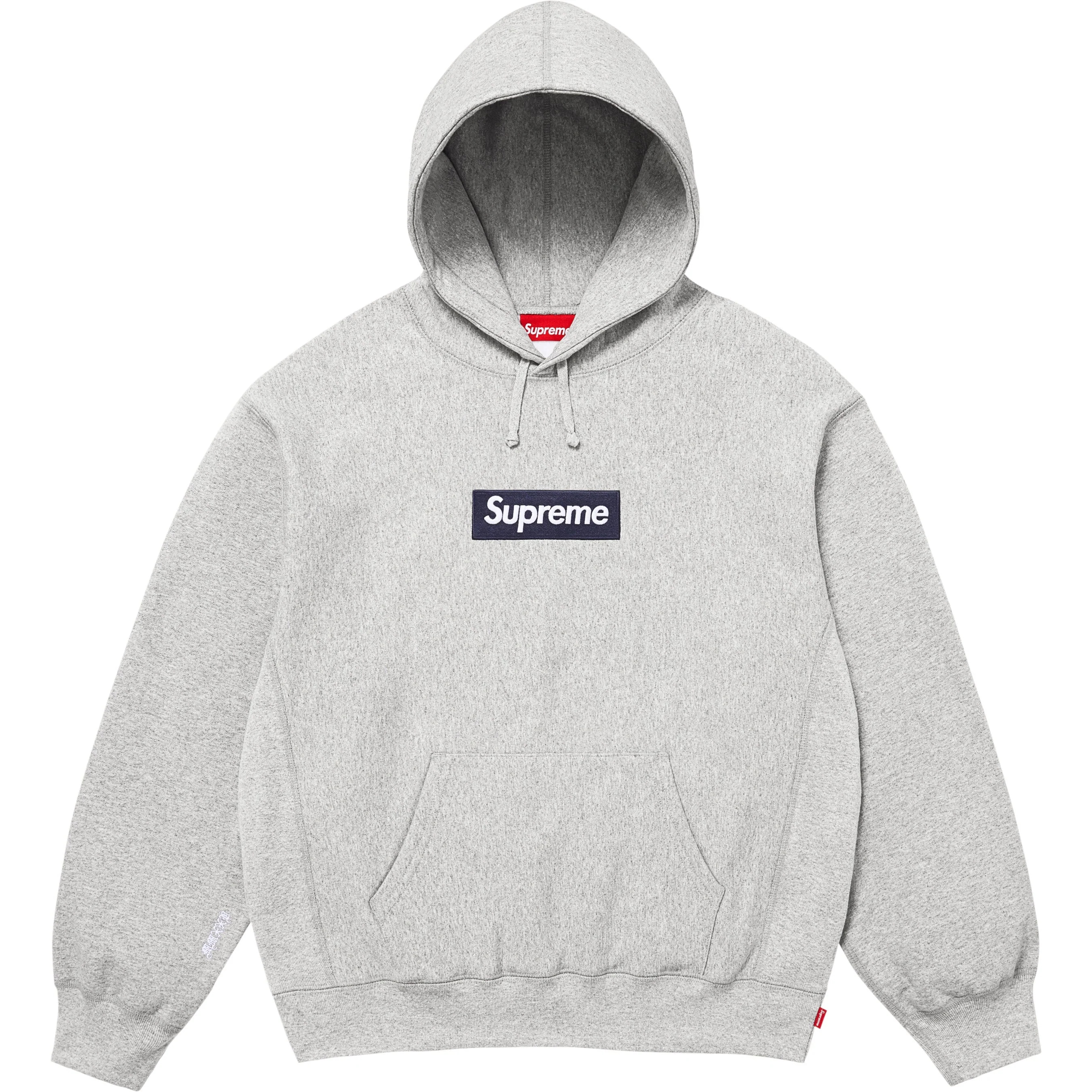 Supreme Box Logo Hooded Sweatshirt (FW25) - Heather Grey - $168