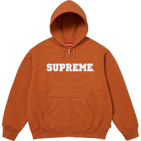 Collegiate Appliqué Zip Up Hooded Sweatshirt - Supreme