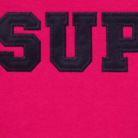 Supreme Collegiate Appliqué Zip Up Hooded Sweatshirt - Fuchsia