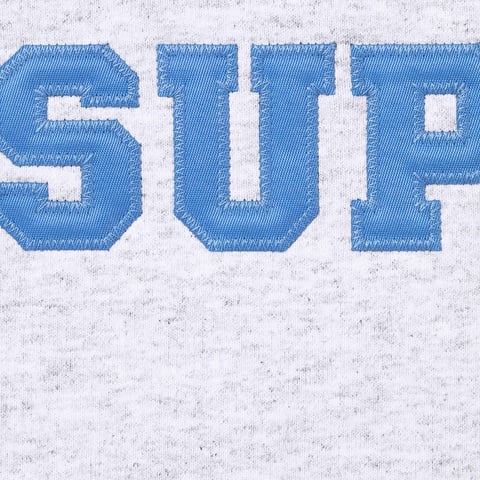 Supreme Collegiate Appliqué Zip Up Hooded Sweatshirt - Ash Grey