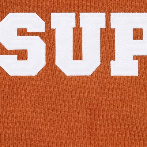 Supreme Collegiate Appliqué Zip Up Hooded Sweatshirt - Rust