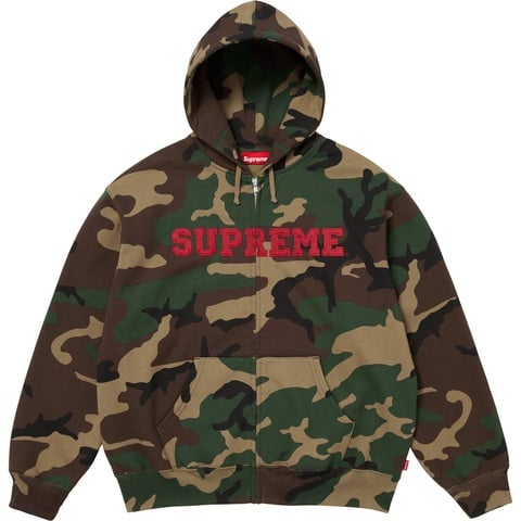 Collegiate Appliqué Zip Up Hooded Sweatshirt - Supreme
