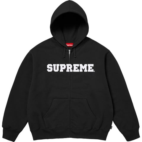 Collegiate Appliqué Zip Up Hooded Sweatshirt - Supreme